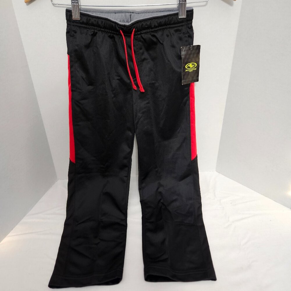 Athletic Works Boys Athletic Pants Joggers Black Child's Size Small 6-7 NWT